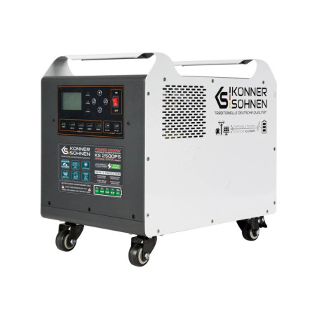 Přenosná elektrárna Könner & Söhnen KS 2500PS, 2500 W, LiFePO4, 2560 Wh.