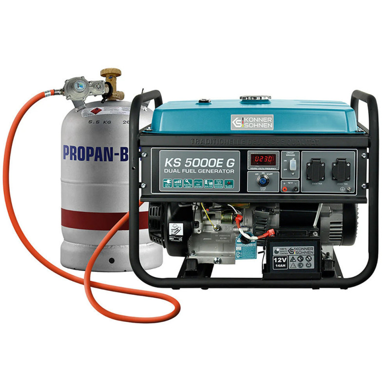 LPG Benzin Stromerzeuger Könner & Söhnen KS 5000E G LPG Benzin Stromerzeuger Könner & Söhnen KS 5000E G