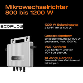 Planta de energía solar para balcón EcoFlow 800 W 970 W
