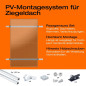 Befestigung für Solarmodule auf einem Ziegeldach/Schrägdach