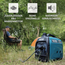 LPG Inverter Benzin Stromerzeuger Könner & Söhnen KS 2100iG S 1.8 kW