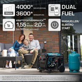 Generatore inverter GPL/benzina Könner & Söhnen KS 4100iEG