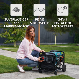 LPG Inverter Benzin Stromerzeuger Könner & Söhnen KS 4100iEG 3.6 kW