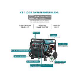 Generatore inverter GPL/benzina Könner & Söhnen KS 4100iEG