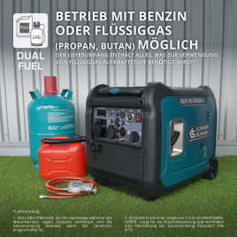 LPG Inverter Benzin Stromerzeuger Könner & Söhnen KS 5500iEG S 5 kW