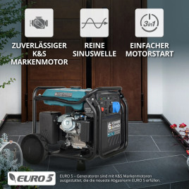 Інверторний газобензиновий генератор Könner & Söhnen KS 8100iEG 8 kW