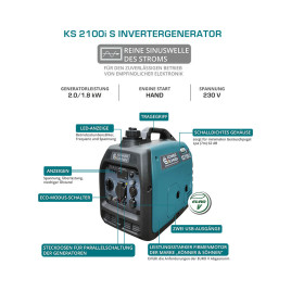 Inverter Benzin Stromerzeuger Könner & Söhnen KS 2100i S 1.8 kW