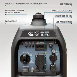 Inverter Benzin Stromerzeuger Könner & Söhnen KS 3100i S 2.8 kW