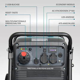 Inverter Benzin Stromerzeuger Könner & Söhnen KS 4100iE 3.6 kW