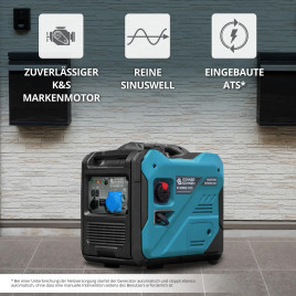 Inverter Benzin Stromerzeuger Könner & Söhnen KS 6000iE S ATS Version 2 5 kW