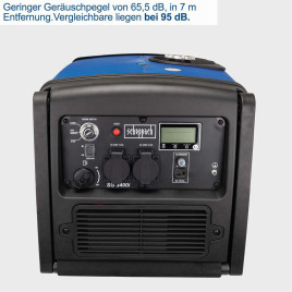Inverter Benzin Stromerzeuger Scheppach SG3400i – 5,1 PS | 3400W | Wechselrichter | 7,4L-Tank | 65,5 dB 3 kW