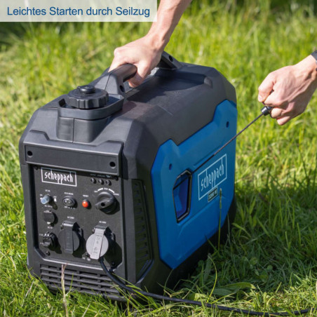 Inverter Benzin Stromerzeuger Scheppach SG3500i - 4,8 PS | 3500W| 6,3L Tank | 66dB