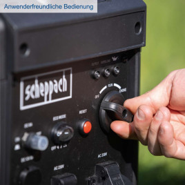 Inverter Benzin Stromerzeuger Scheppach SG3500i - 4,8 PS | 3500W| 6,3L Tank | 66dB 3 kW