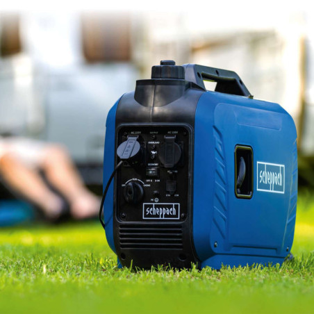 Inverter Benzin Stromerzeuger Scheppach SG2500i - 2000W | 2x 230V Steckdose / 2x USB Typ A (schnell ladend)