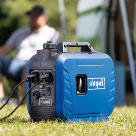 Inverter Benzin Stromerzeuger Scheppach SG2500i - 2000W | 2x 230V Steckdose / 2x USB Typ A (schnell ladend) 1.6 kW