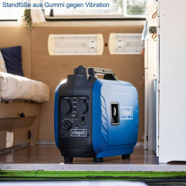 Inverter Benzin Stromerzeuger Scheppach SG2500i - 2000W | 2x 230V Steckdose / 2x USB Typ A (schnell ladend) 1.6 kW